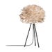 Eos Micro tafellamp light brown - met tripod zwart - Ø 22 cm