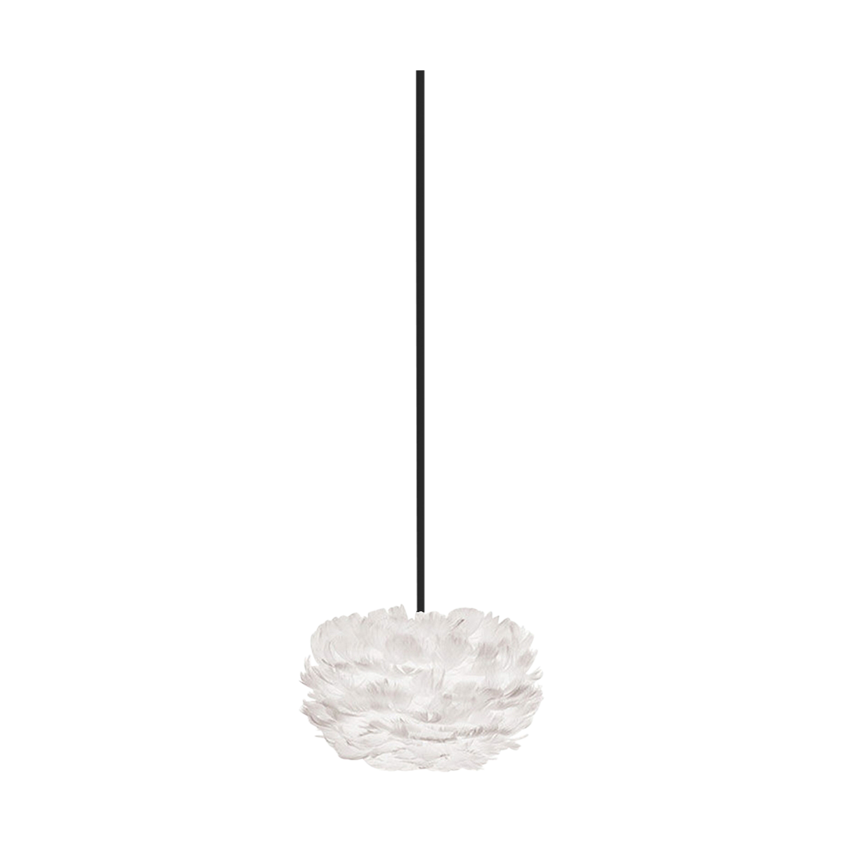 Eos Micro hanglamp white - met koordset zwart - Ø 22 cm