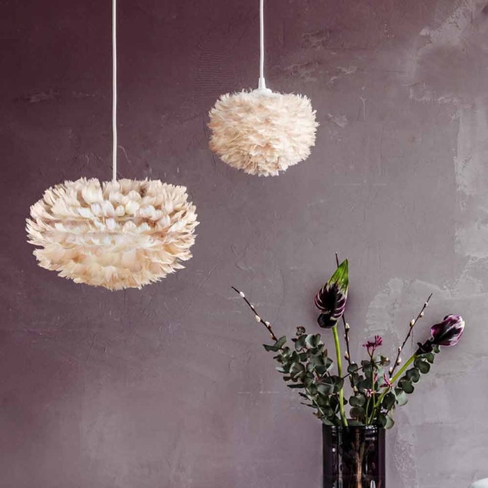 Eos Micro hanglamp light brown - met koordset zwart - Ø 22 cm - bruine - zachte