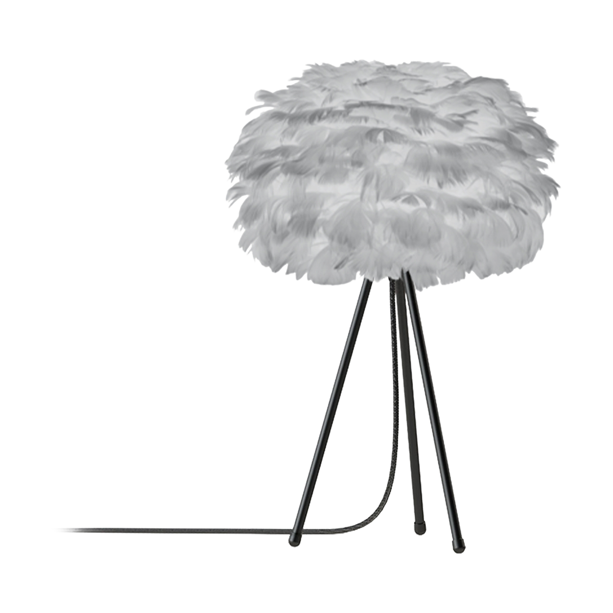 Eos Mini tafellamp light grey - met tripod zwart - Ø 35 cm
