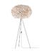 Eos X-large vloerlamp light brown - met tripod zwart - Ø 75 cm