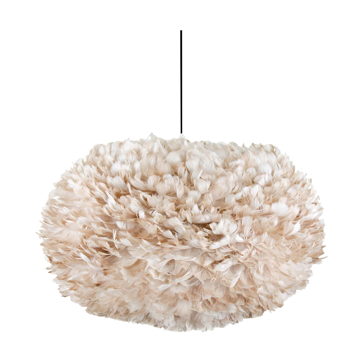 Eos X-large hanglamp light brown - met koordset zwart - Ø 75 cm