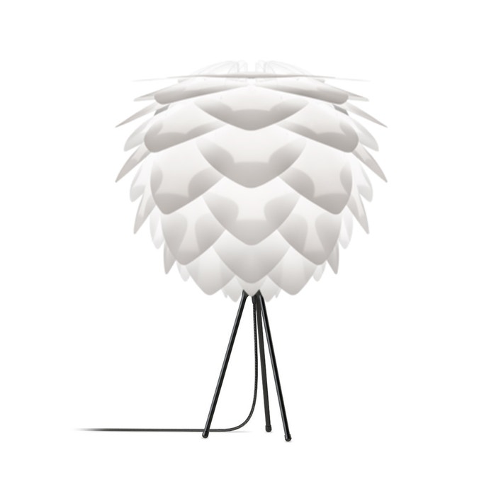 Silvia Medium tafellamp white - met tripod zwart - Ø 50 cm - witte - artichok