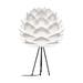 Silvia Medium tafellamp white - met tripod zwart - Ø 50 cm