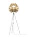Silvia Medium vloerlamp brushed brass - met tripod zwart - Ø 50 cm