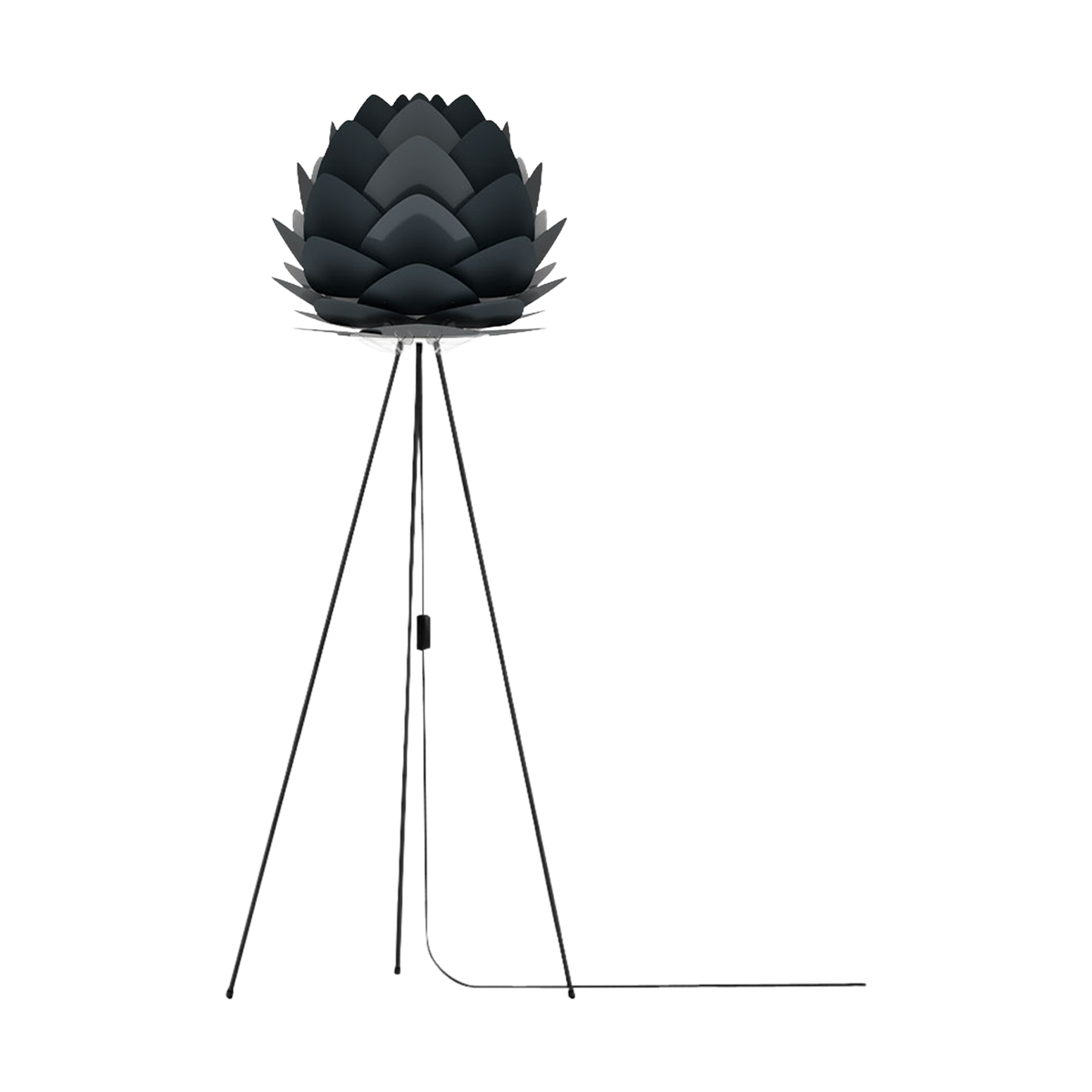 Aluvia Medium vloerlamp anthracite grey - met tripod zwart - Ø 59 cm