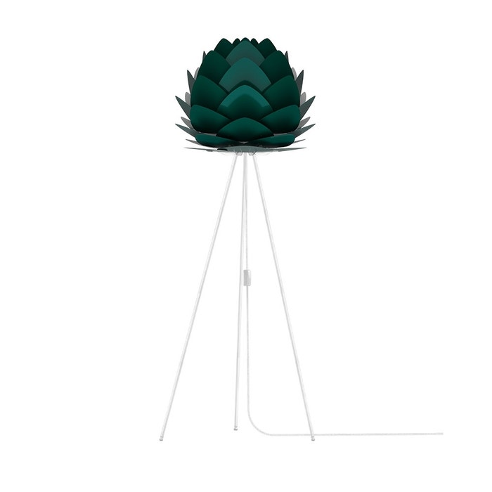 Aluvia Medium vloerlamp forest green - met tripod wit - Ø 59 cm 