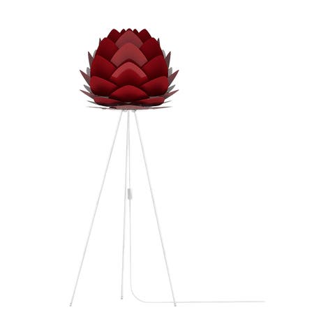 Aluvia Medium vloerlamp ruby red - met tripod wit - Ø 59 cm