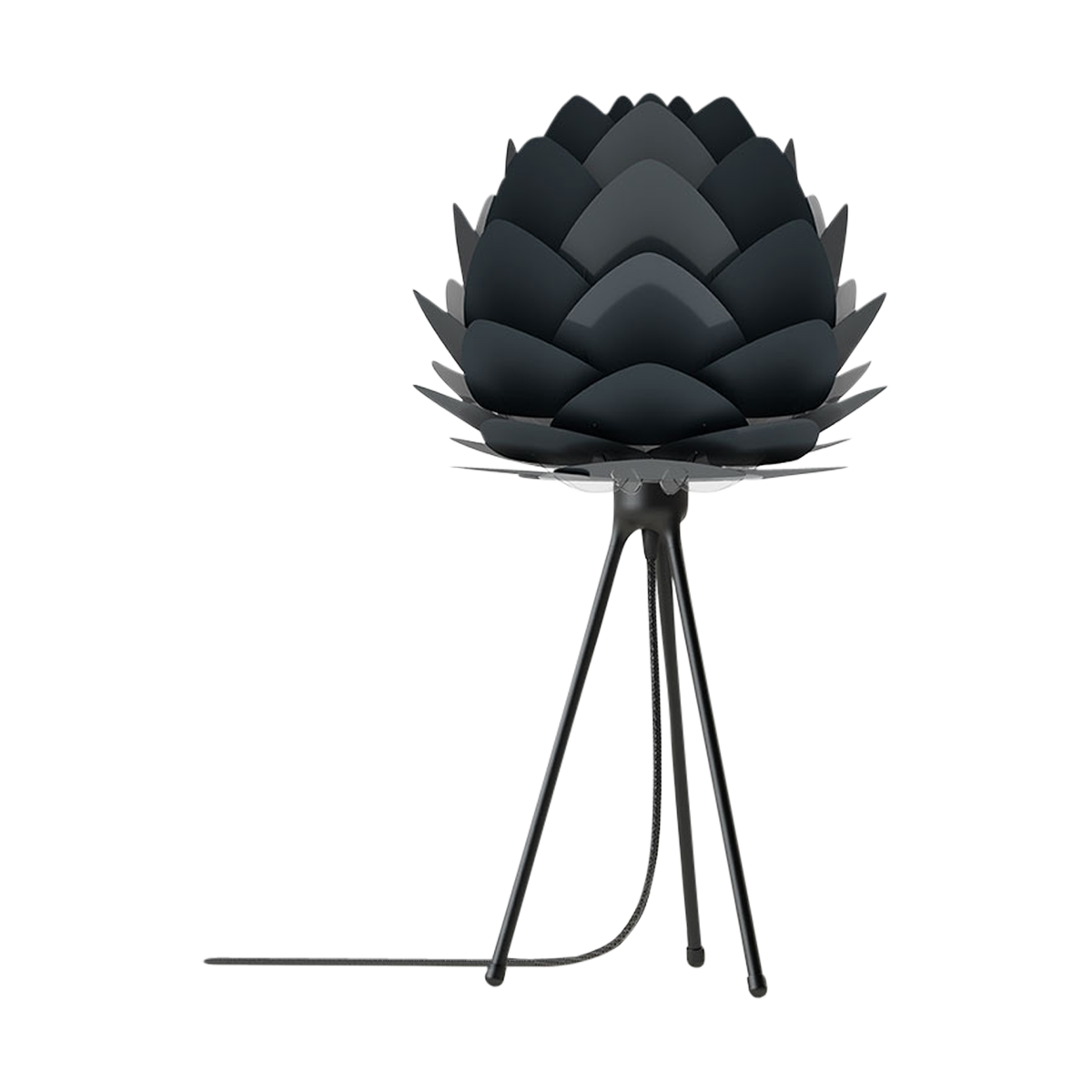 Aluvia Mini tafellamp anthracite grey - met tripod zwart - Ø 40 cm