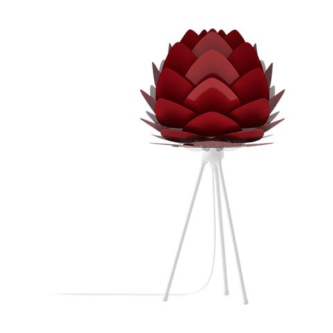 Aluvia Mini tafellamp ruby red - met tripod wit - Ø 40 cm