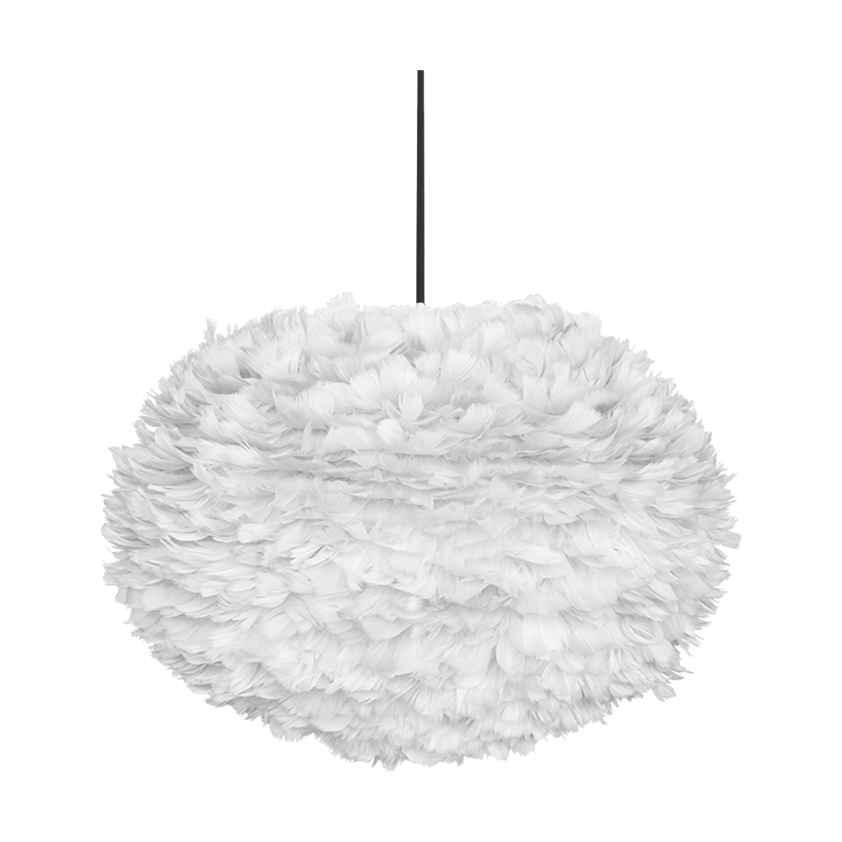 Eos Large hanglamp white - met koordset zwart - Ø 65 cm