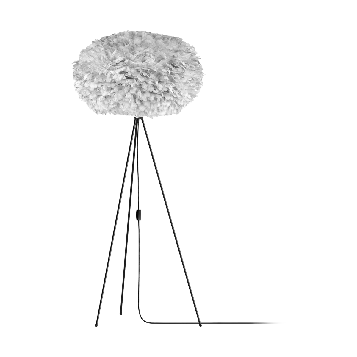 Eos X-large vloerlamp light grey - met tripod zwart - Ø 75 cm