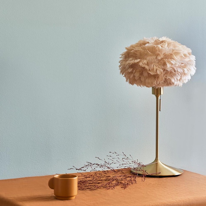 Sante tafellamp standaard brushed brass - met usb aansluiting - gouden - tafellampvoet