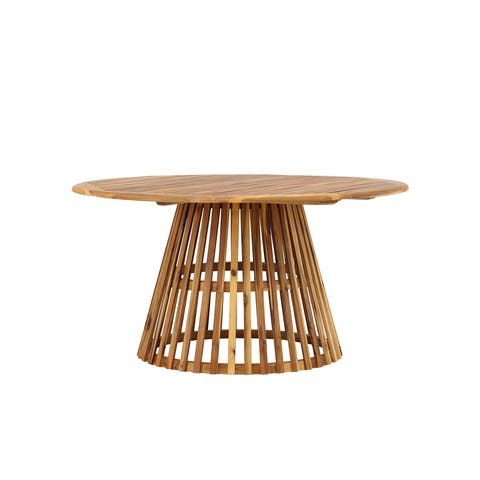 Tobias houten tuintafel naturel - Ø 150 cm
