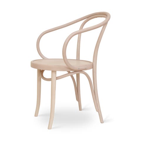 Venice No. 9 houten eetkamerstoel met armleuningen whitewash