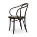 Venice No. 9 houten eetkamerstoel met armleuningen zwart gebeitst