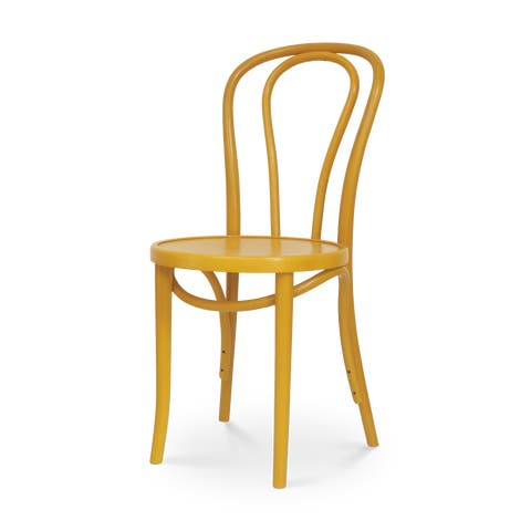 Vienna Thonet No. 18 houten bistrostoel geel