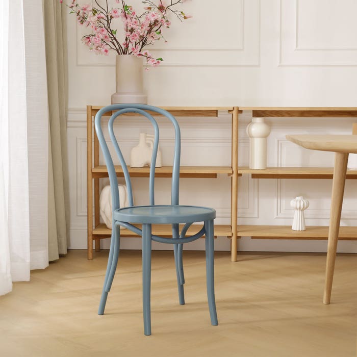 Vienna Thonet No. 18 houten bistrostoel blauw - eetkamerstoel - design - eettafelstoel - bistro stoel - klassiek - cafe stoel