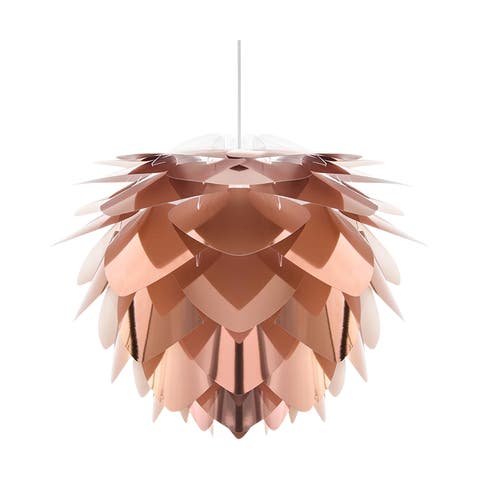 Silvia Mini hanglamp copper - met koordset wit - Ø 32 cm