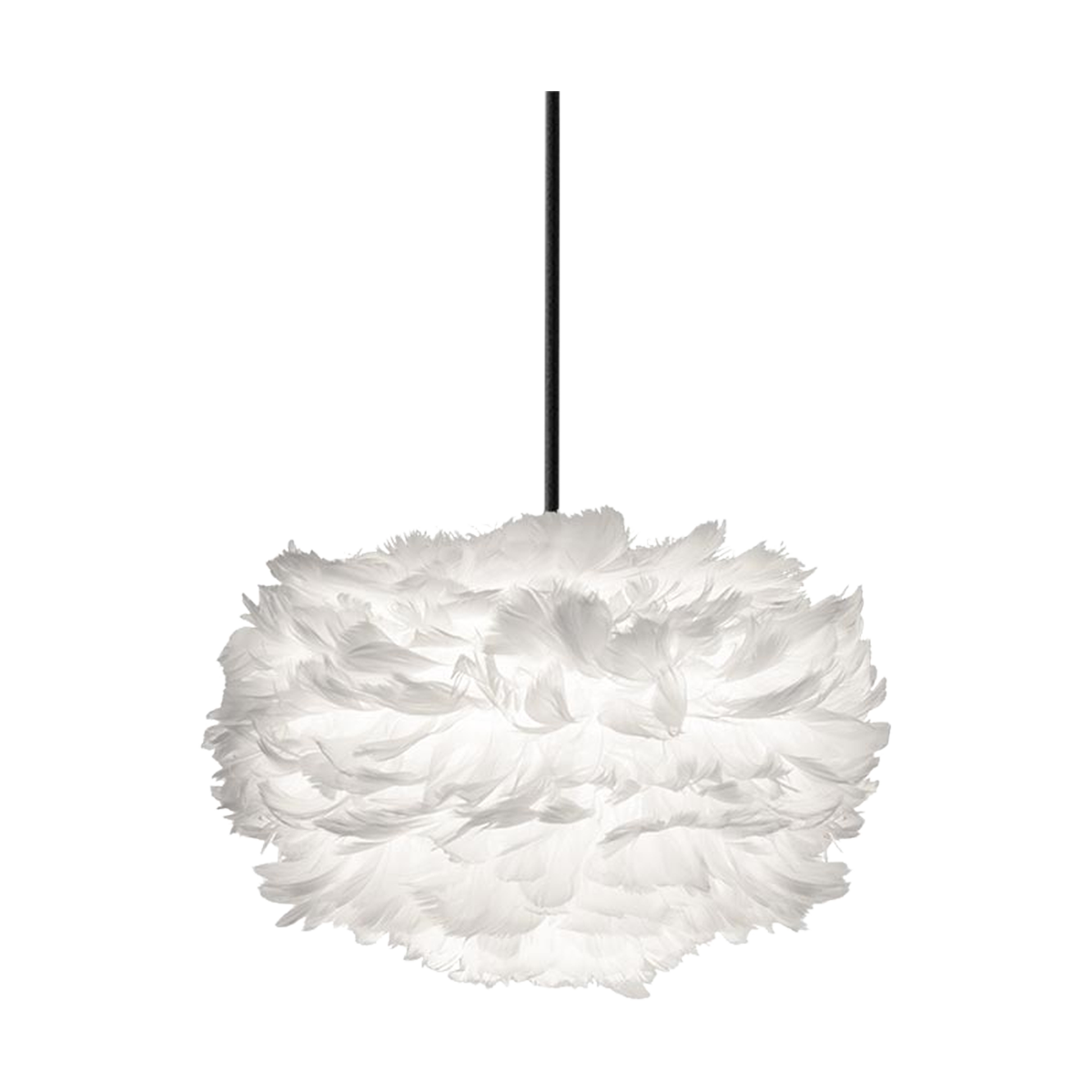 Eos Mini hanglamp white - met koordset zwart - Ø 35 cm