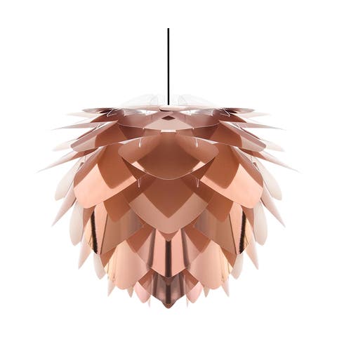Silvia Mini hanglamp copper - met koordset zwart - Ø 32 cm