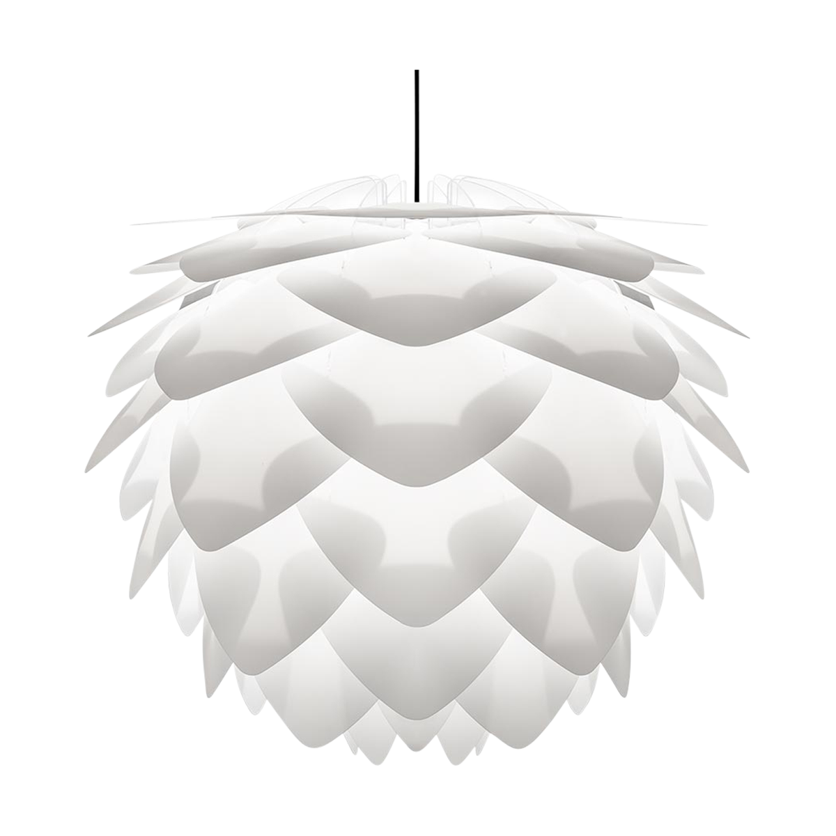 Silvia Medium hanglamp white - met koordset zwart - Ø 50 cm