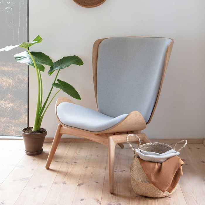 The Reader houten fauteuil silver grey - lichtgrijze - lounge stoel