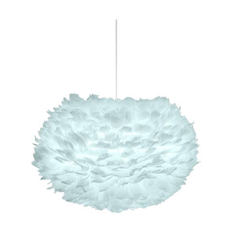 Eos Medium hanglamp light blue - met koordset wit - Ø 45 cm