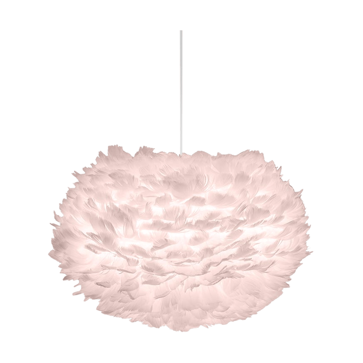 Eos Medium hanglamp light rose - met koordset wit - Ø 45 cm