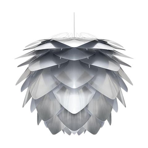 Silvia Medium hanglamp brushed steel - met koordset wit - Ø 50 cm