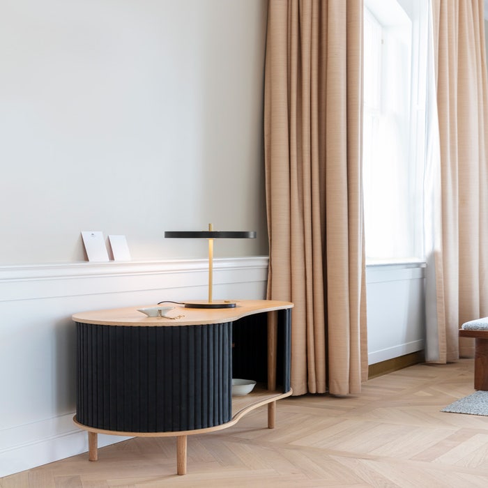 Asteria table anthracite grey - Ø 31 x 41,5 cm - grijze