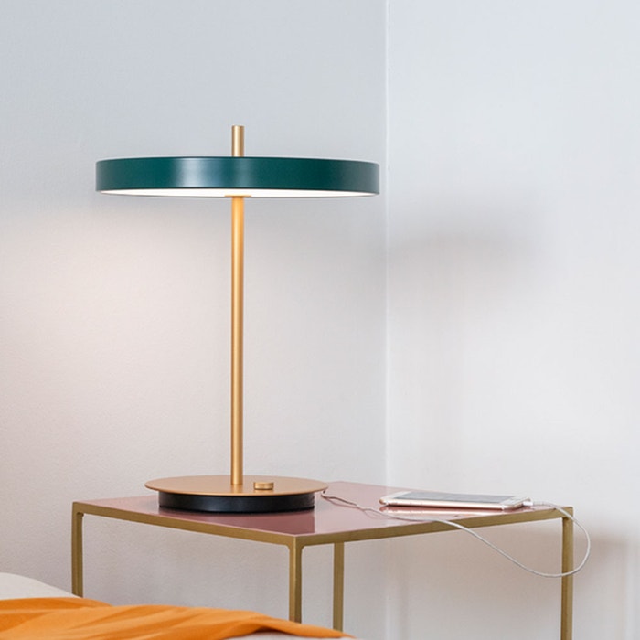 Asteria table forest green - Ø 31 x 41,5 cm - donker groene