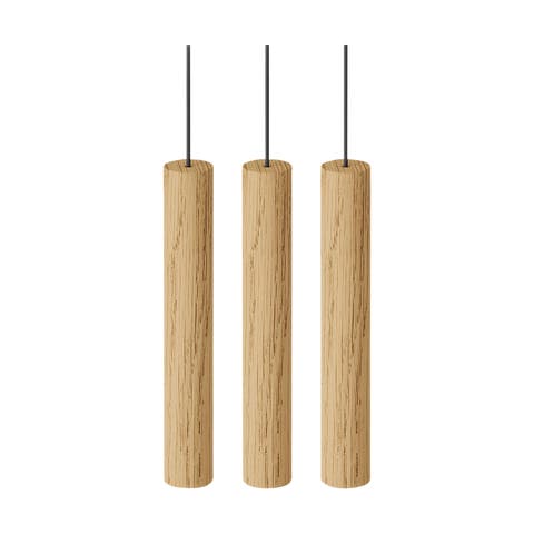 Chimes Cluster 3 houten hanglamp naturel - set van 3