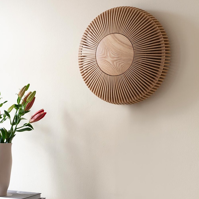 Clava Up Wood Large houten wandlamp naturel - Ø 49 cm - eikenhout - scandinavisch - design