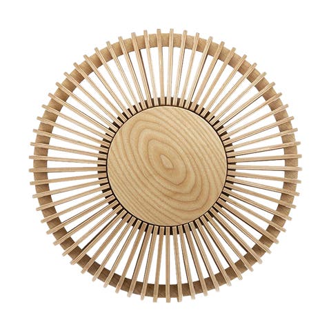 Clava Up Wood Medium houten wandlamp naturel - Ø 35 cm