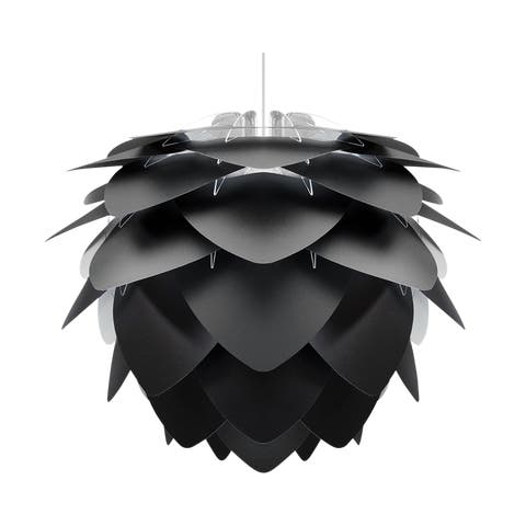 Silvia Medium hanglamp black - met koordset wit - Ø 50 cm