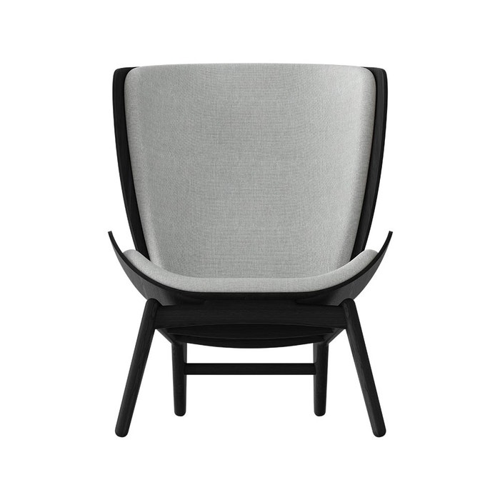The Reader zwart houten fauteuil silver grey - lichtgrijze - scandinavisch