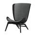 The Reader zwart houten fauteuil slate grey
