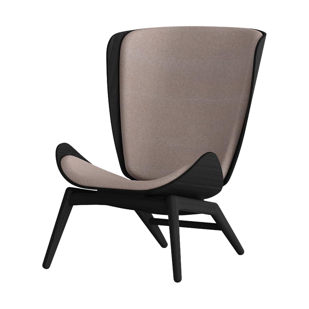 The Reader zwart houten fauteuil dusty rose
