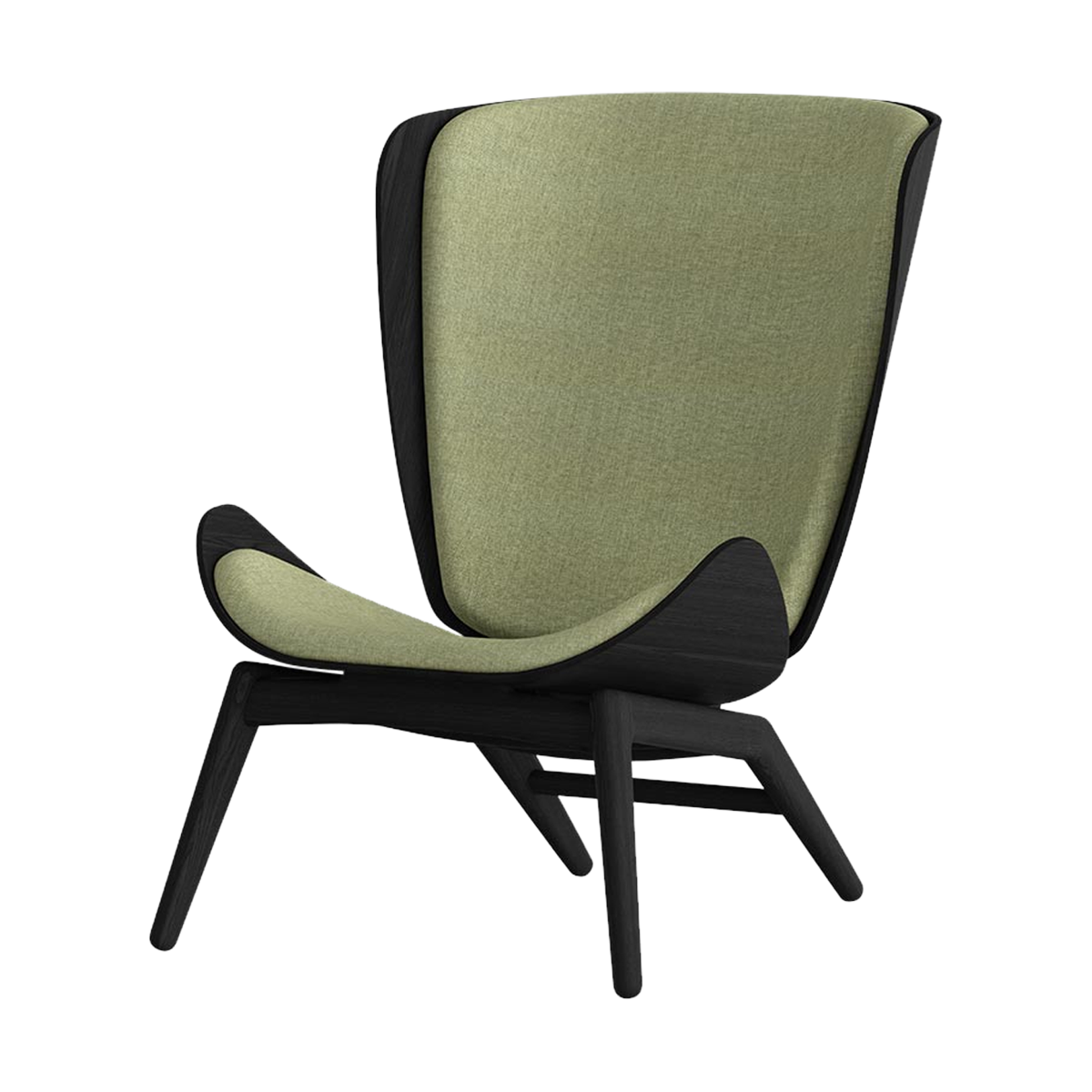 The Reader zwart houten fauteuil spring green 
