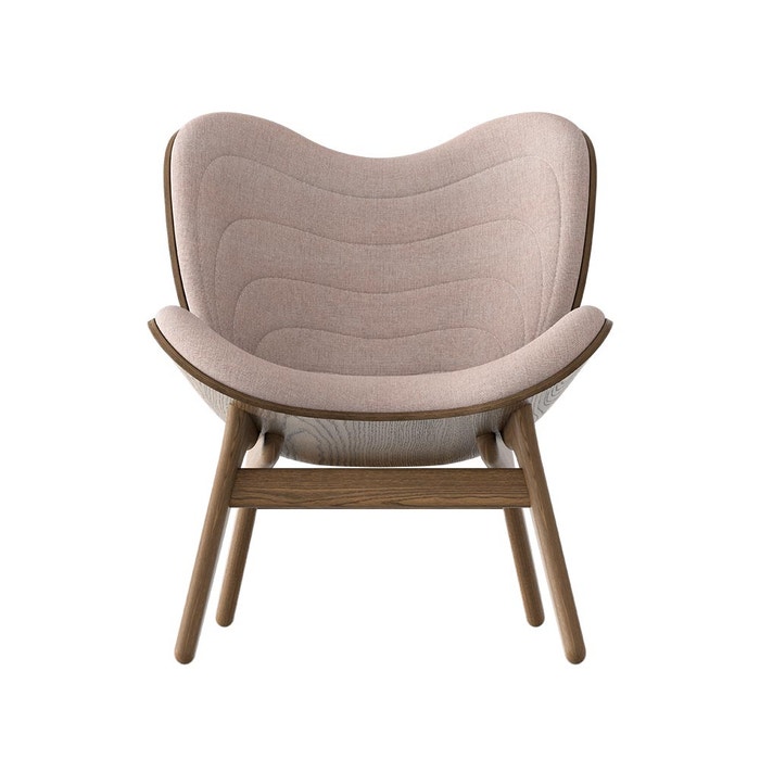 A Conversation Piece walnoot houten fauteuil dusty rose - roze - loungestoel - scandinavische