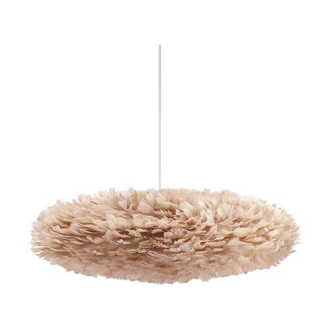 Eos Esther Medium hanglamp light brown - met koordset wit - Ø 60 cm