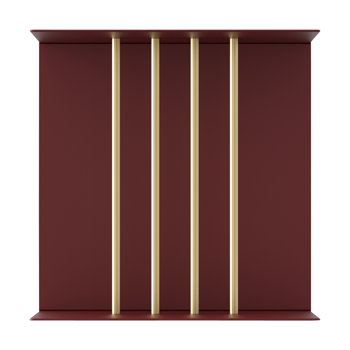 Teaser shelf aluminium wandrek ruby red 