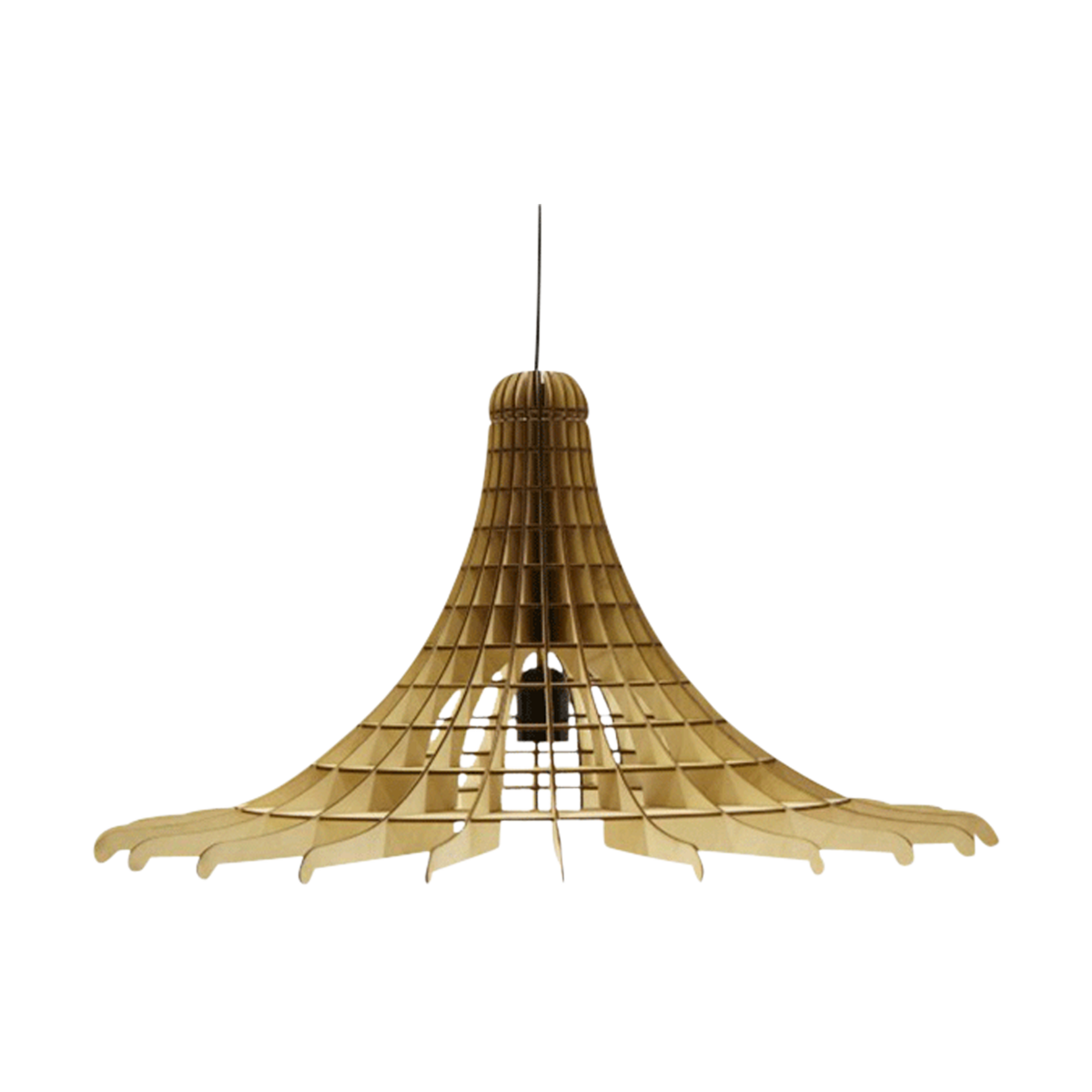 Vortex hanglamp - Hout - Ø 62 cm