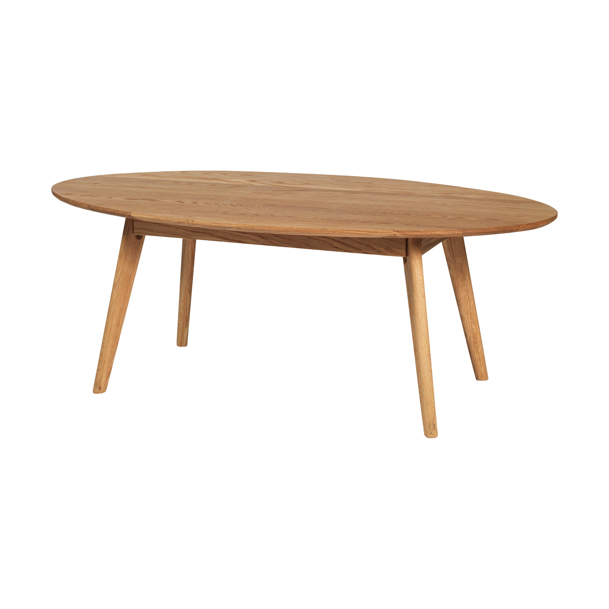 Yumi ovale houten salontafel naturel - 130 x 65 cm