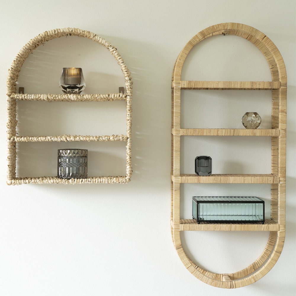 Rotan wandkast voor een boho interieur