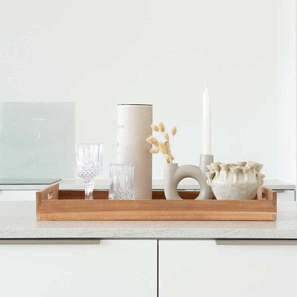 Houten dienblad voor in de keuken of decoratie