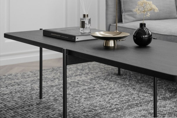 Rechthoekie salontafel van hout 