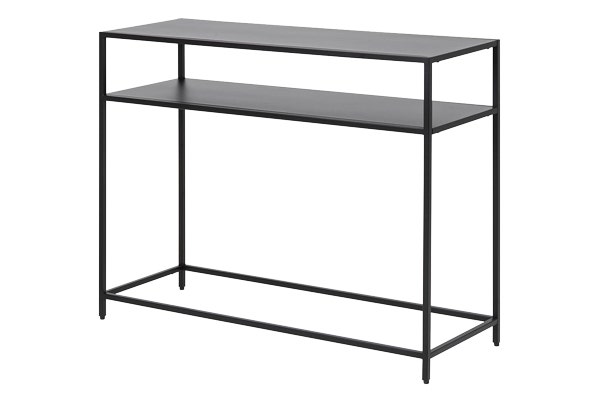 Zwarte houten sidetable voor tegen de wand