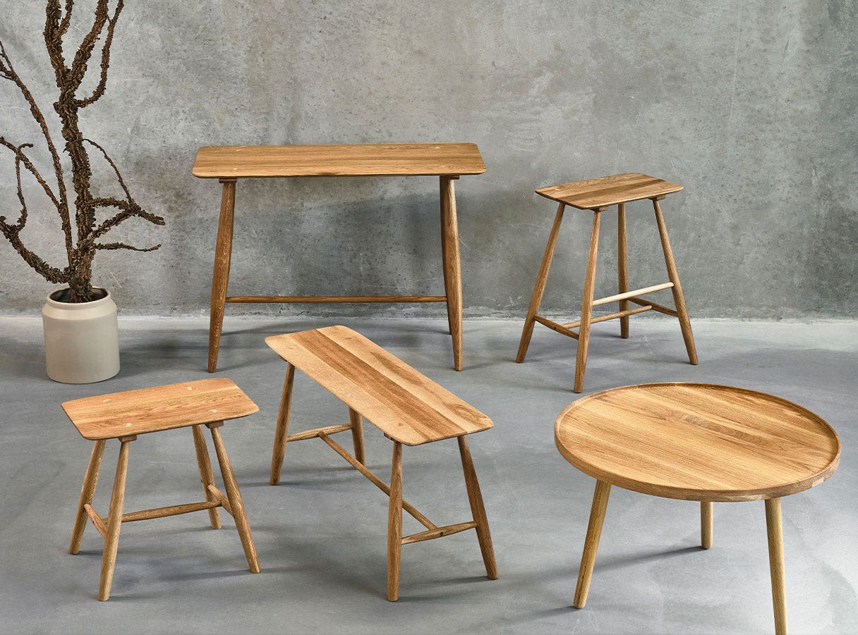 Bijzettafel van duurzaam Amerikaans eikenhout van Villa collection